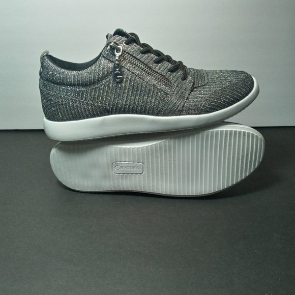 Guess Shoes Silver Fabric with Glitter GG Blazin 7 - Picture 4 of 5